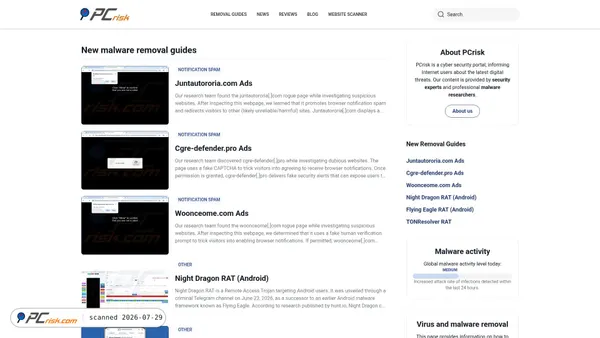 pcrisk.com screenshot
