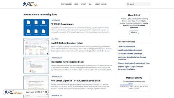 pcrisk.com screenshot