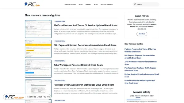 pcrisk.com Screenshot
