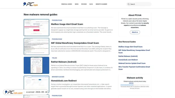 pcrisk.com screenshot
