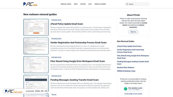 pcrisk.com screenshot