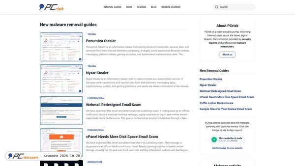 Screenshot van pcrisk.com