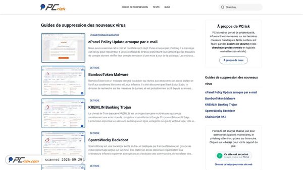 pcrisk.fr screenshot