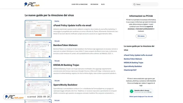 pcrisk.it screenshot