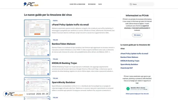 pcrisk.it screenshot