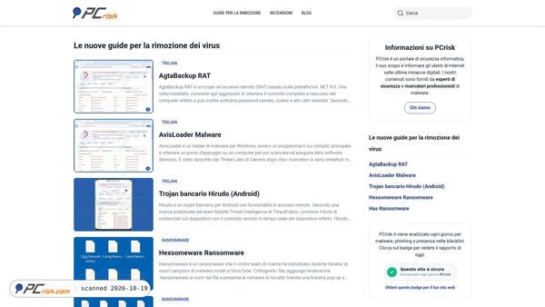 Screenshot van pcrisk.it