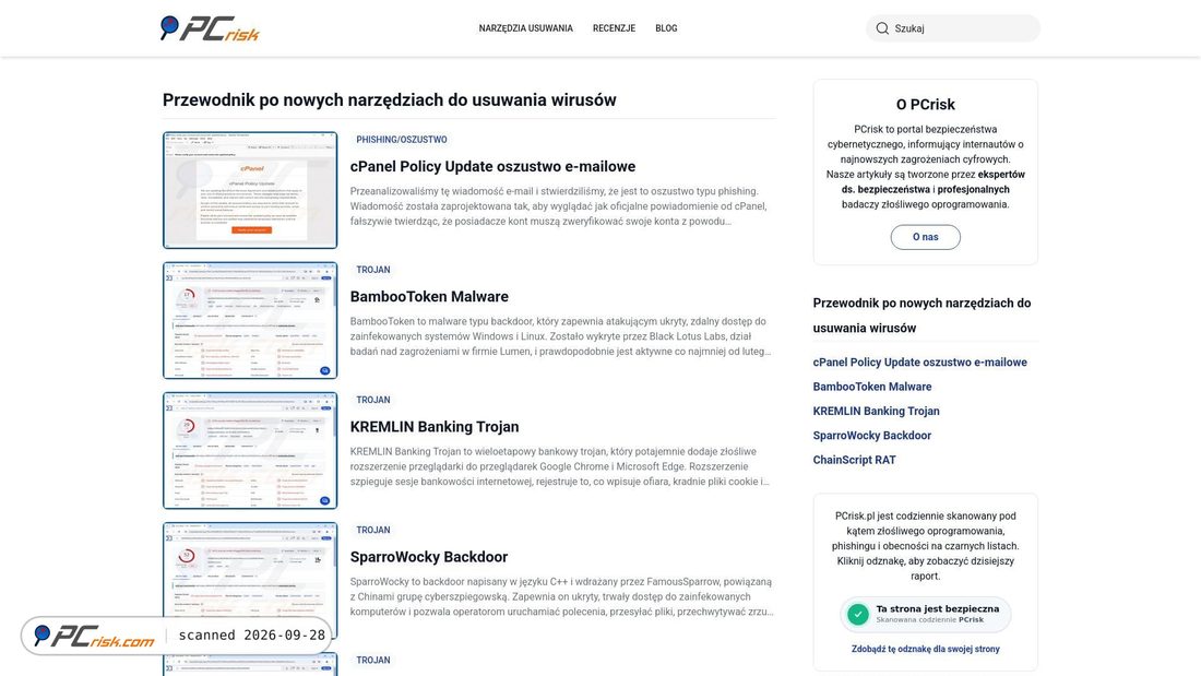 Screenshot of pcrisk.pl