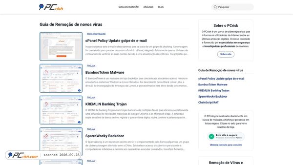 pcrisk.pt screenshot