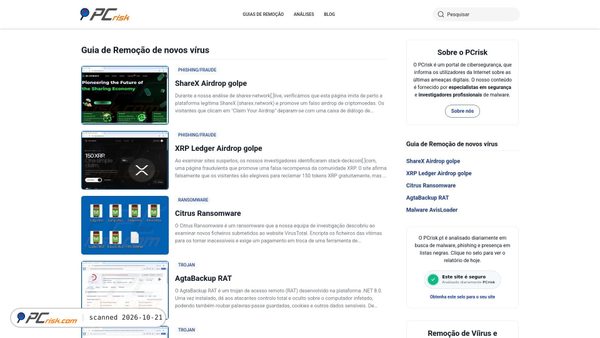 Screenshot van pcrisk.pt