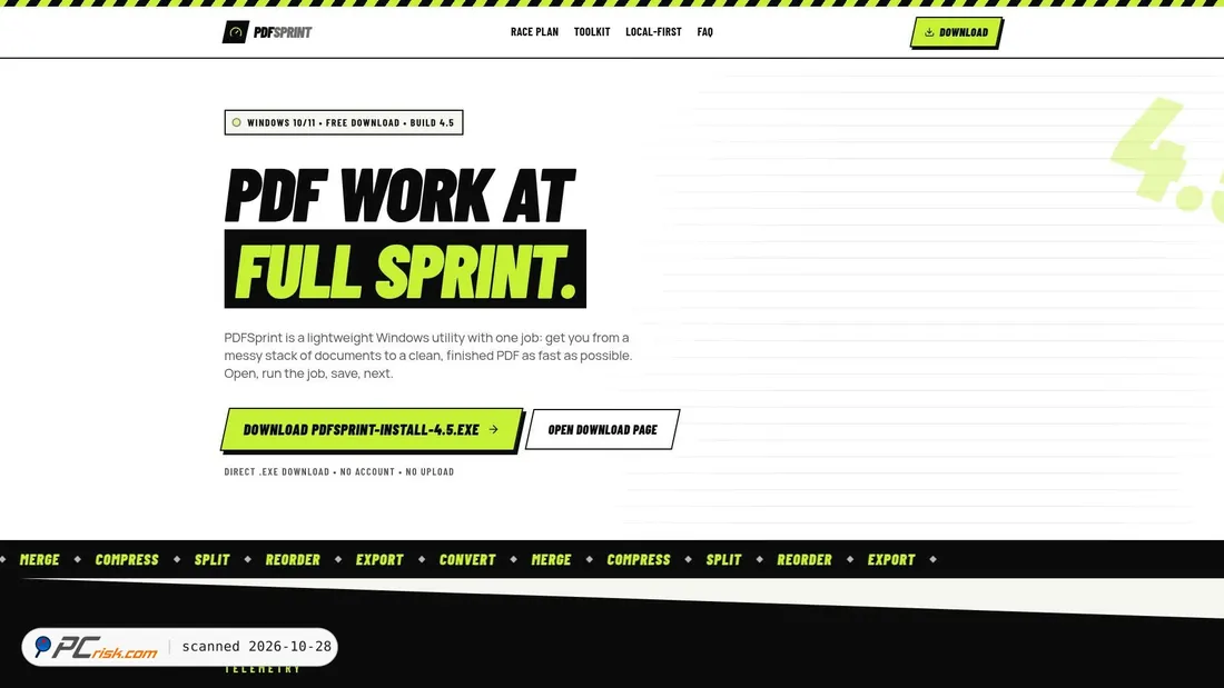 Screenshot di pdf-sprint.com