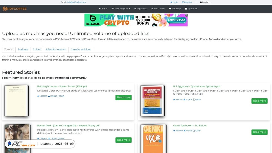 Screenshot of pdfcoffee.com