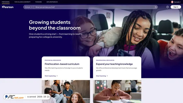 pearsoncanadaschool.com screenshot