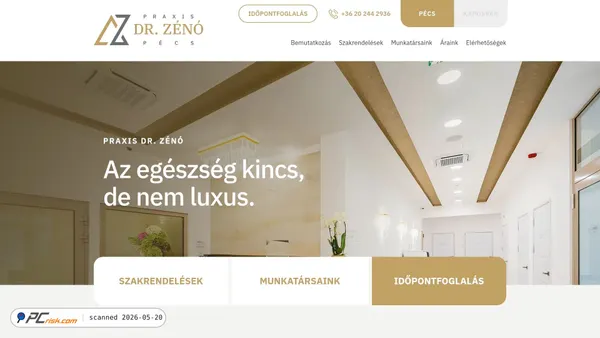 pecs.drzeno.hu screenshot