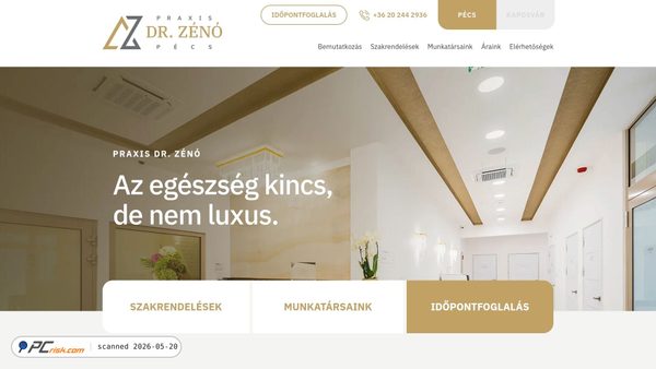 pecs.drzeno.hu screenshot