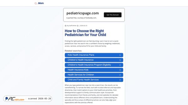 pediatricspage.com screenshot