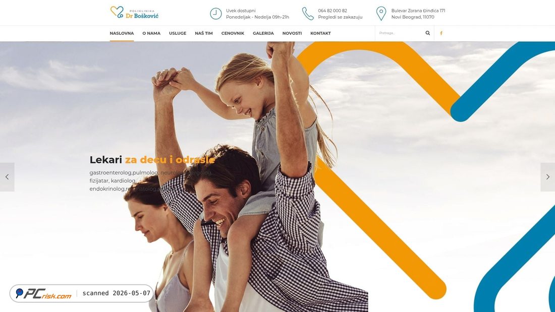 Captura de pantalla de pedijatrija-boskovic.com