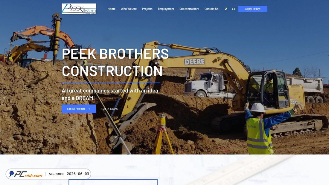 Screenshot von peekbrothers.net