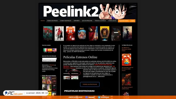 Capture d’écran de peelink2.com