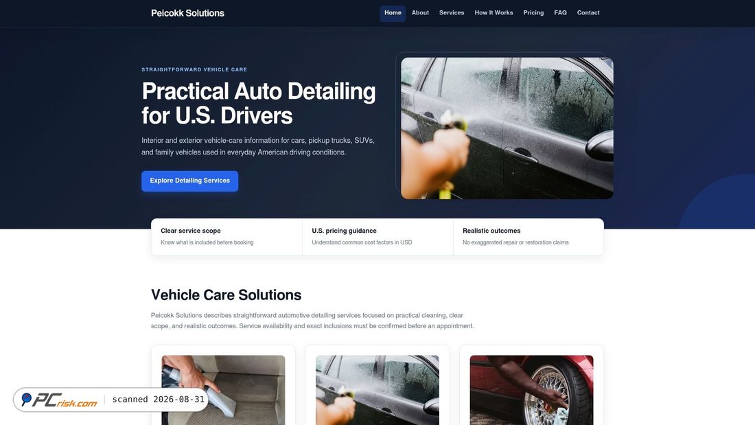 Screenshot of peicokksolutions.online