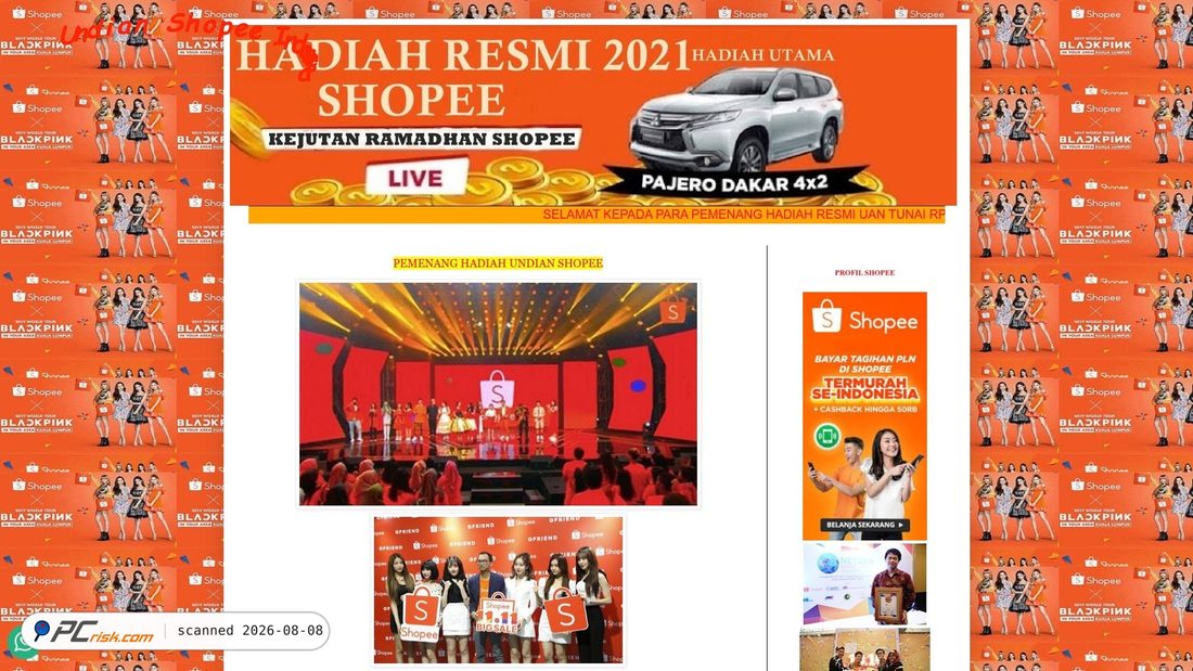 Screenshot of pemenangshopee66.blogspot.com
