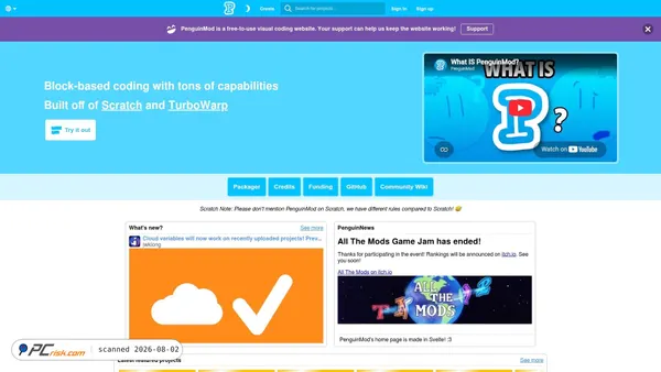 penguinmod.com screenshot