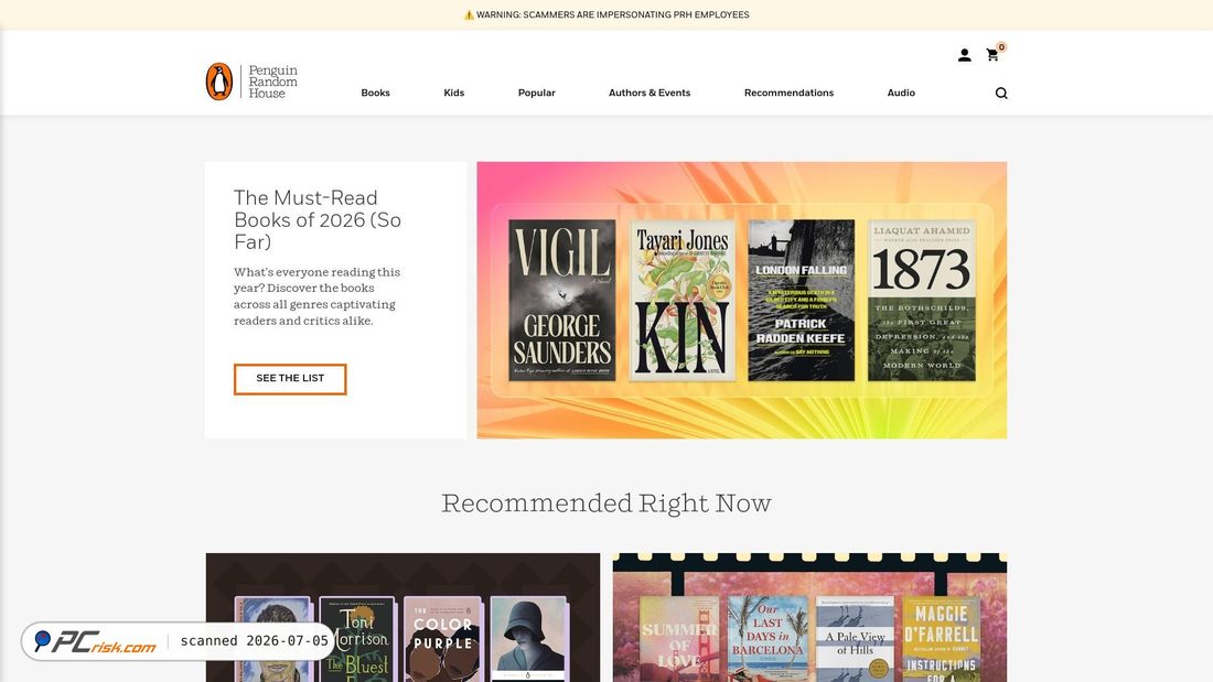 Screenshot of penguinrandomhouse.com