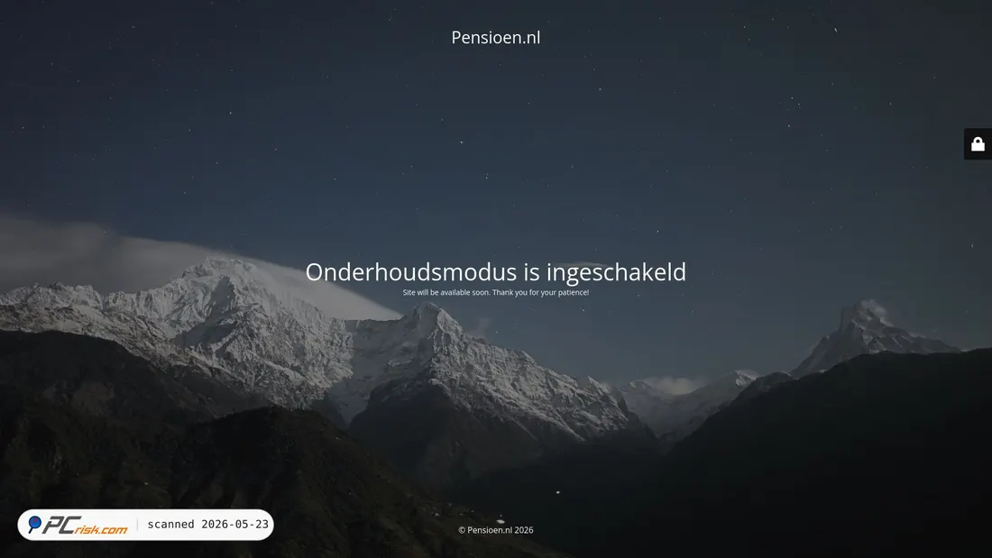 Screenshot of pensioen.nl