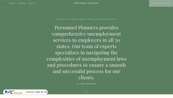 personnelplanners.com screenshot