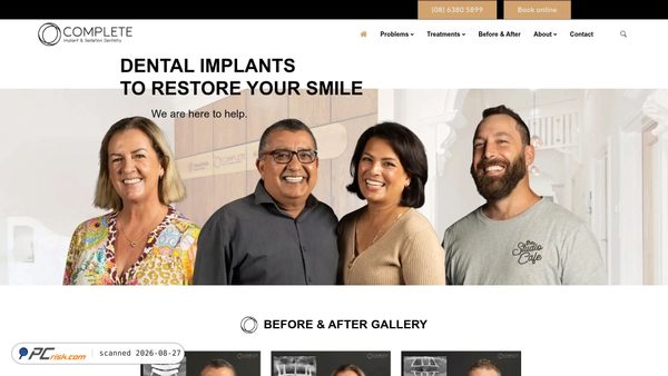 Capture d’écran de perthimplantdentistry.com
