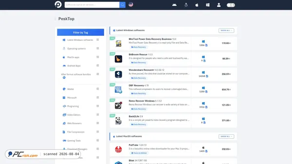 pesktop.com screenshot