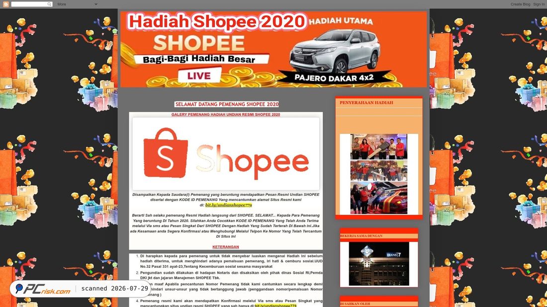 Screenshot of pestahadiahshopee2779.blogspot.com
