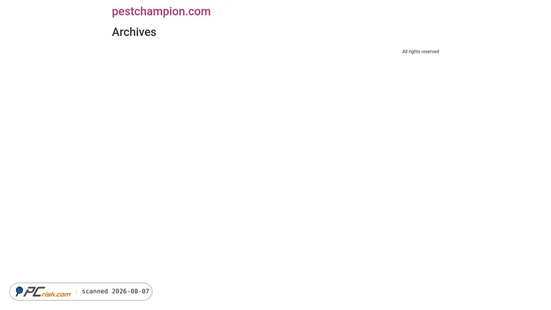 Screenshot of pestchampion.com