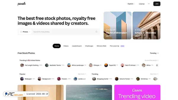 pexels.com screenshot