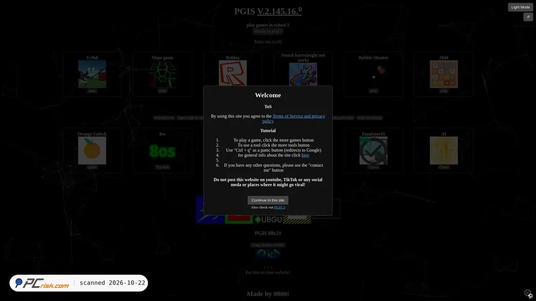 Screenshot of pgis.x10.mx