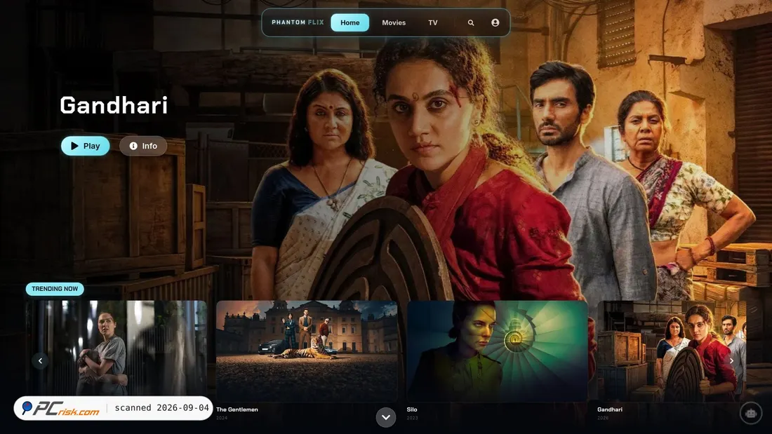 Screenshot di phantomflix.net