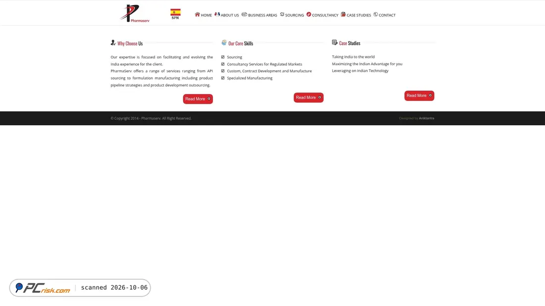 Screenshot of pharmaserv.in