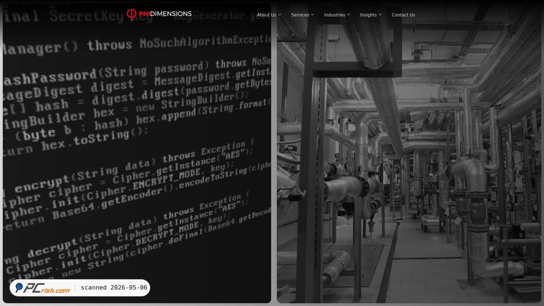 Screenshot di phidimensions.com