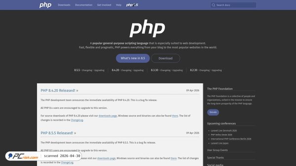 php.net screenshot