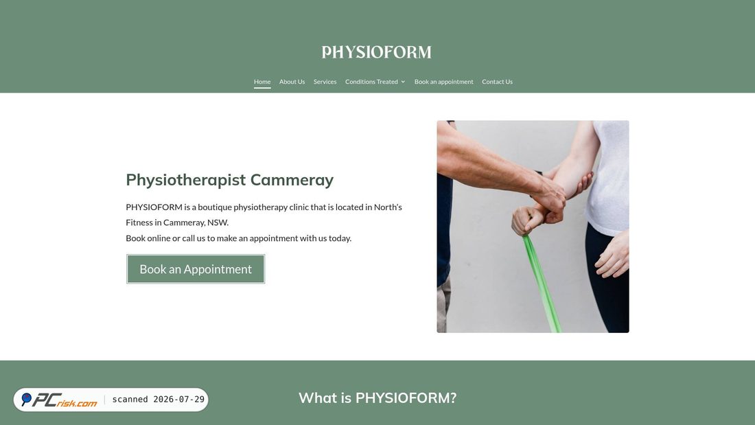 Screenshot of physioform.net.au