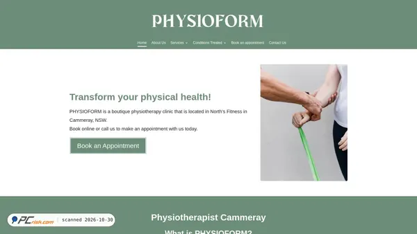 Captura de physioform.net.au
