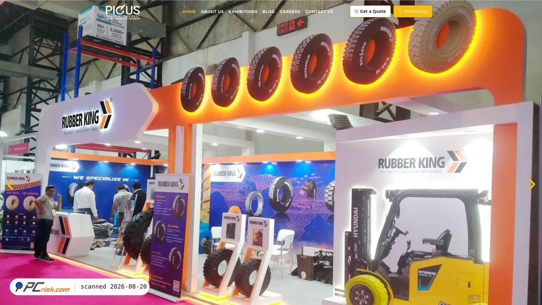 Screenshot of picusexhibition.com