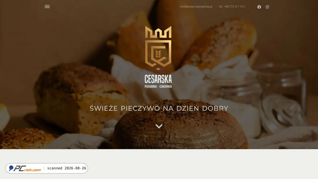Screenshot of piekarniacesarska.pl