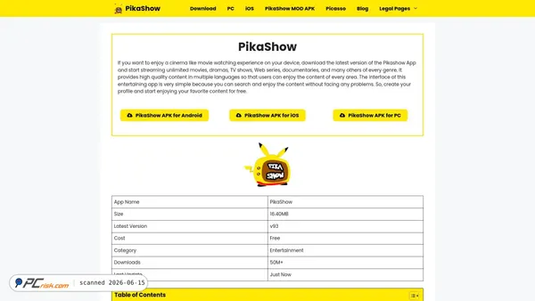 pikashows.su screenshot