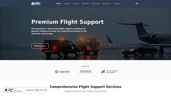 pike-aviation.com screenshot