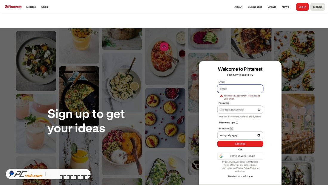 Screenshot van pinterest.com
