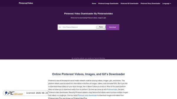 pinterestvideo.com screenshot