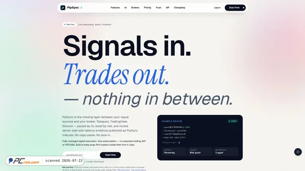 pipsync.io screenshot