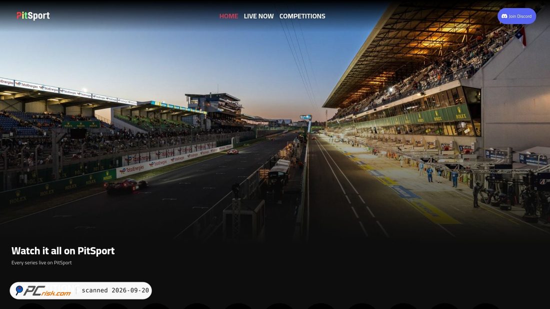 Captura de ecrã de pitsport.st