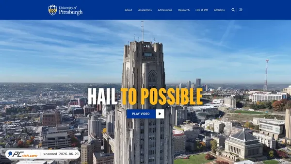 pitt.edu screenshot