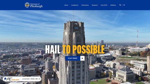 pitt.edu screenshot